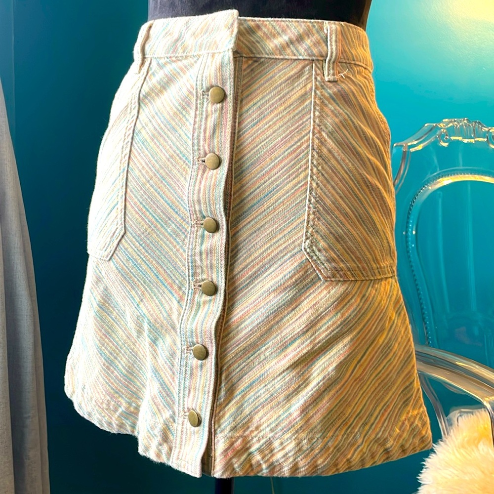 Pilcro and the Letter Press (Anthropologie)multi color button down skirt size 2P